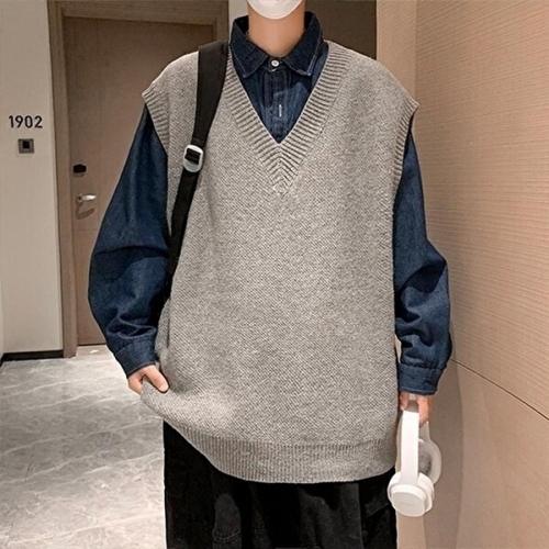 셀러허브 패션 슈썸 남성 2컬러 데일리 니트 조끼 베스트 IS-BT20 9636084A