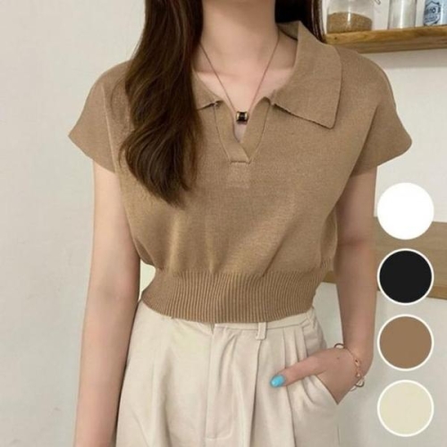 오노마 ONM 크롭 크롭티 데일리 상견례 엘레나 오피스 피케 무지 S11870850