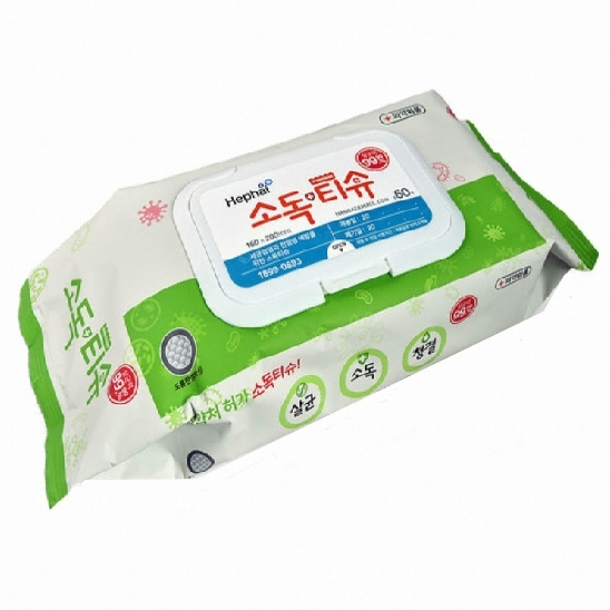 헤파이 소독티슈 캡형 60매이미지입니다. 누르면 해당 게시물로 새창이동합니다.