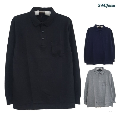  에스엠진 PK 카라 긴팔 티셔츠 남자 긴팔 카라티 SMJ432f