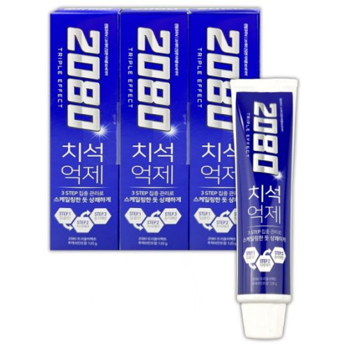 2080 트리플이펙트 치석억제 후레쉬민트향 치약 120g (3개)_이미지