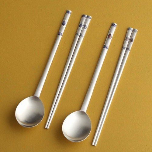 ㅤ장수거북 칠보 은수저세트 70% (2인)_이미지