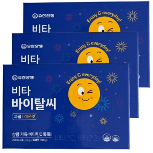 유한양행 비타민C 과립 레몬맛 하루섭취량 1000mg 360포 6개월분_이미지