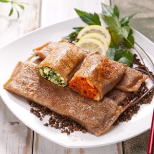 안흥식품 금바위 메밀김치 전병 1.2kg + 곤드레나물 전병 1.2kg_이미지