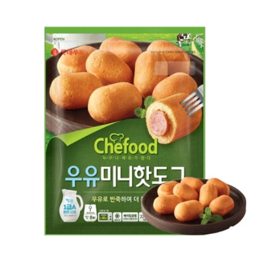 롯데푸드 쉐푸드 우유 미니 핫도그 500g이미지입니다. 누르면 해당 게시물로 새창이동합니다.
