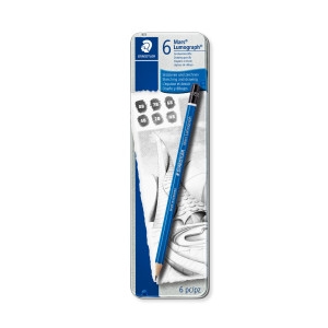 마스 루모그라프 연필 6본세트 8B 7B 6B 4B 2B HB 1자루씩