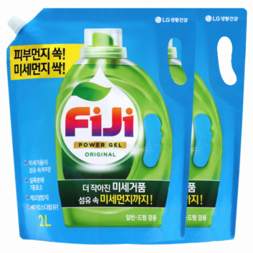 피지(FiJi) ㅤ파워젤 오리지널 세탁세제 리필 2L (2개)_이미지