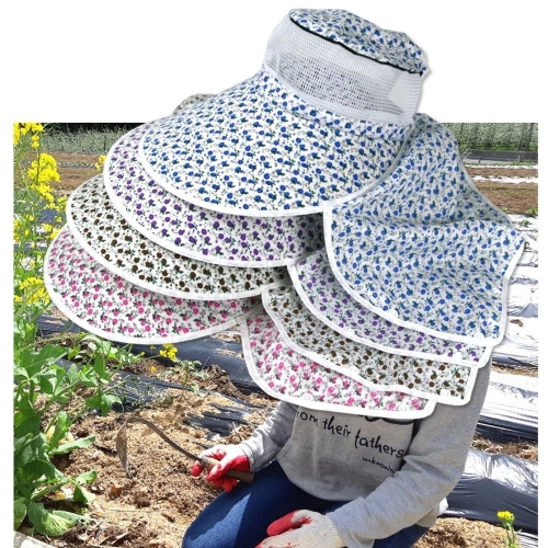 [불명] 또또마트 W39B2DD 농사모자 꽃무늬 농모 농부모자 농사용모자