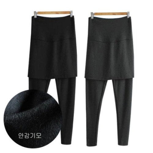 임산부용 기모코코치마레깅스 겨울 외출 임부복 바지