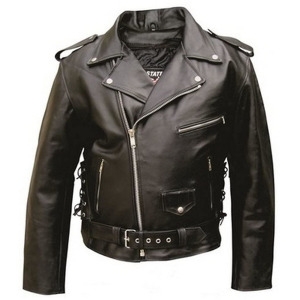 Alls Leather 남성용 AL2003 베이직 오토바이 재킷 46 블랙