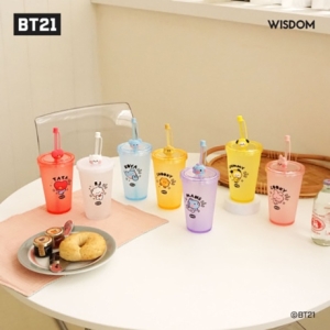 라인프렌즈 BT21 미니니 텀블러 피규어 빨대 7종