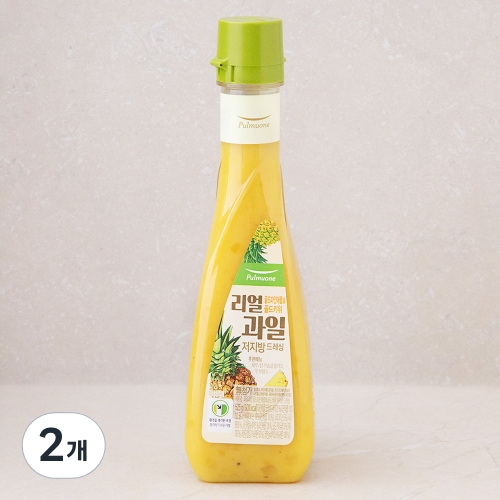 풀무원 리얼과일 저지방 드레싱 골드파인애플 골드키위 525g 2개