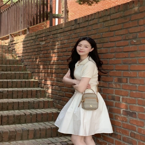 헤지스 브라운 체크 나일론 더블지퍼 크로스 미니백_HIWA5E431W2_이미지