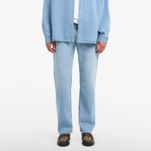 GCDS 남성용 위어도 스트레이트 트라우저 데님 DJMAA11015