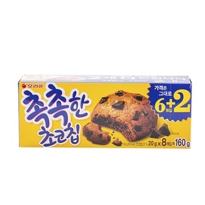 오리온 촉촉한 초코칩 160g (6개)
