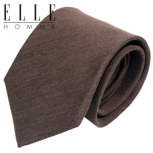 엘르옴므 엘르옴므  ELLE homme  엘르옴므 실크넥타이 팀버 브라운 8cm_이미지