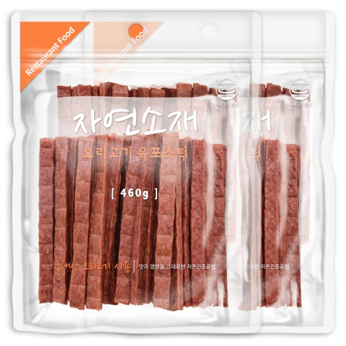 훗가이도푸즈 자연소재 오리고기 육포스틱 460g (2개)_이미지