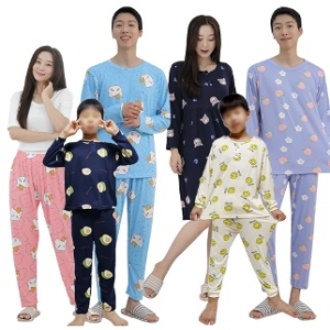 밍크 아동 짱구 잠옷 상하세트 흰둥이 주니어 수면_이미지