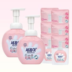 온더바디 레몬향 세꼼마 버블 향균 핸드워시 250ml+리필 200ml (본품2개+리필6개)_이미지