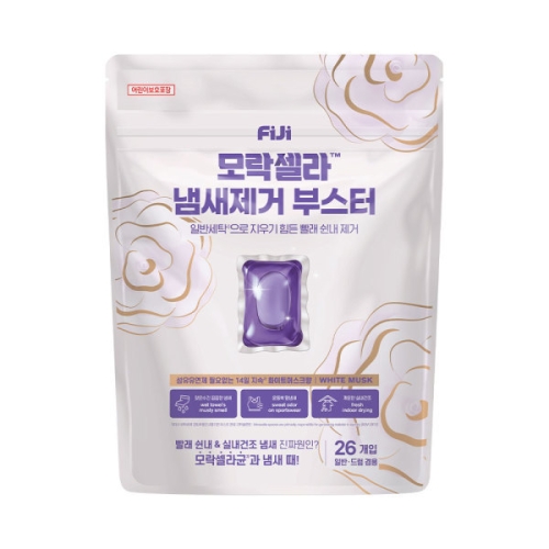 LG생활건강 피지(FIJI) 모락셀라 냄새제거 부스터 화이트머스크향 26개입 (2개)
