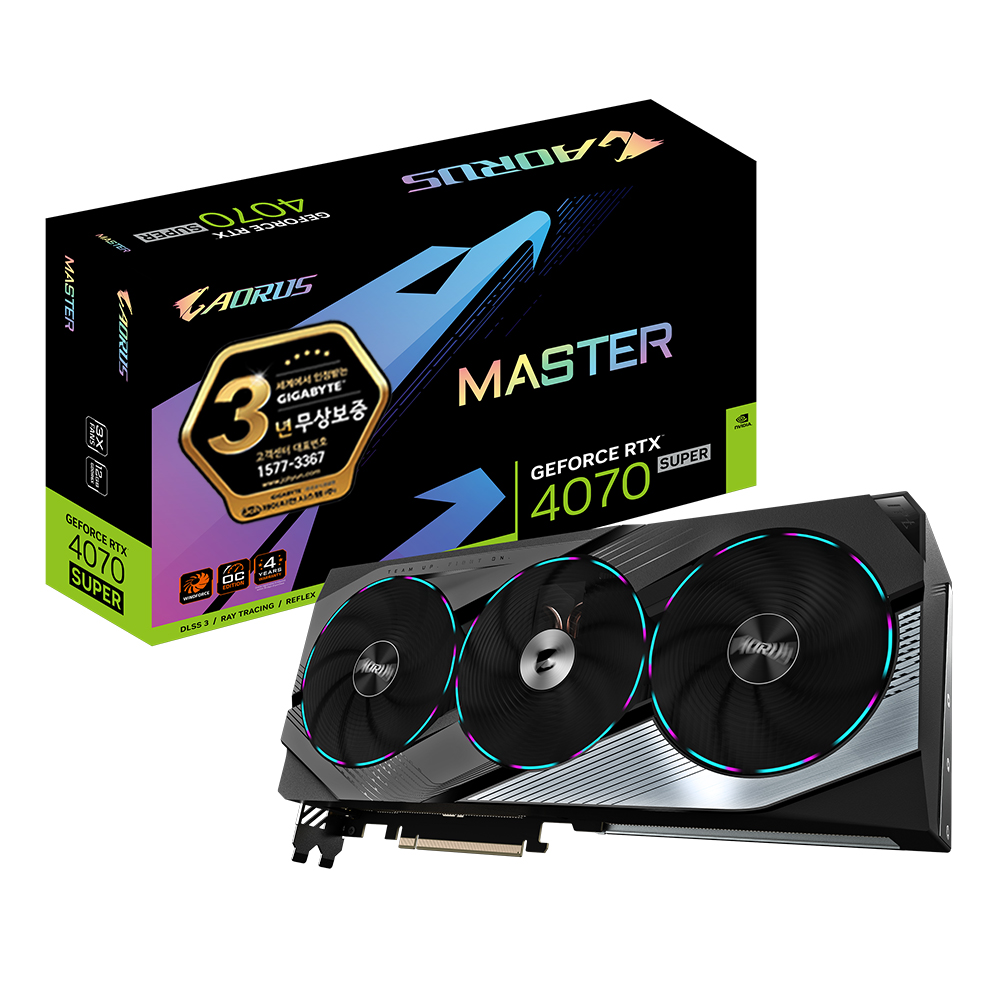 GIGABYTE AORUS ������ RTX 4070 SUPER Master D6X 12GB ���̾���