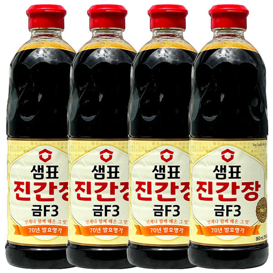 샘표식품 샘표 진간장 금F-3 860ml (4개)