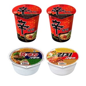 농심 <b>신라면</b>컵12개 + 육개장 사발면6개 + 김치 사발면6개
