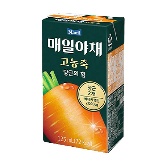 매일유업 매일야채 고농축 당근의 힘 125ml이미지입니다. 누르면 해당 게시물로 새창이동합니다.