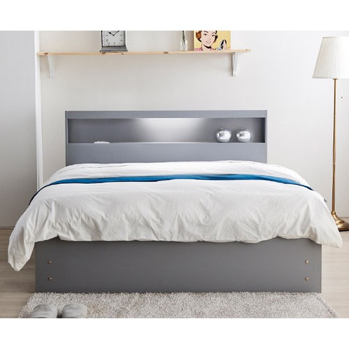 동서가구 이즈 카이 수납 LED침대 Q (양면본넬스프링)_이미지