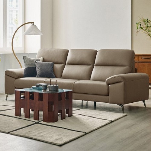 드로우 슈렁큰 천연가죽 소파 3.5인용