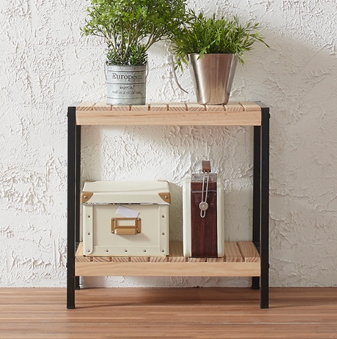 핀란디아 피노 원목 2단 다용도 선반 500_이미지