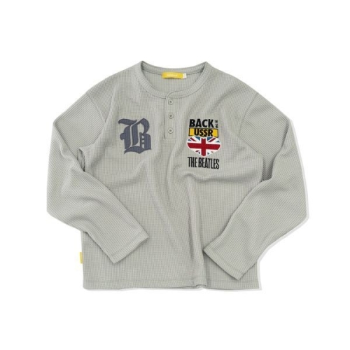 메인부스 MAINBOOTH 비틀즈 와플턴 헨리넥 티셔츠 베이지 MBBEF1LTU01BG 211086_이미지