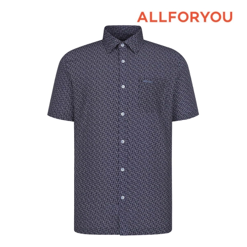  올포유 남성 매직홀 잔프린트 반팔 셔츠 AGBSM4111-915 095 NAVY 095