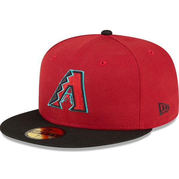 MLB 뉴에라 모자 애리조나 다이아몬드백스 Road Authentic Collection On Red 1181918