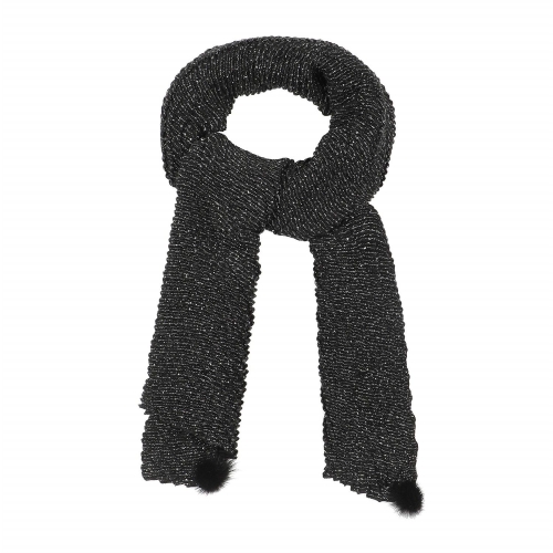 보니스팍스 크리즈 양면 밍크 방울 머플러-B1F47AMF020