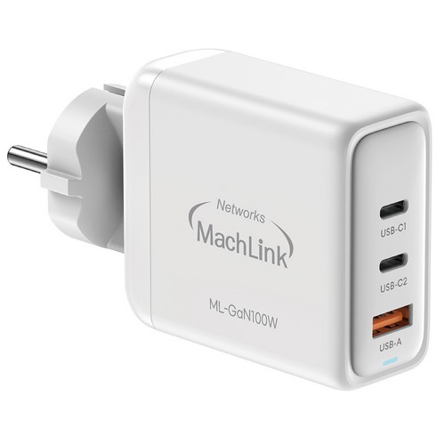 마하링크 PD PPS 100W 3포트 GaN 접지형 충전기 ML-GAN100W_이미지
