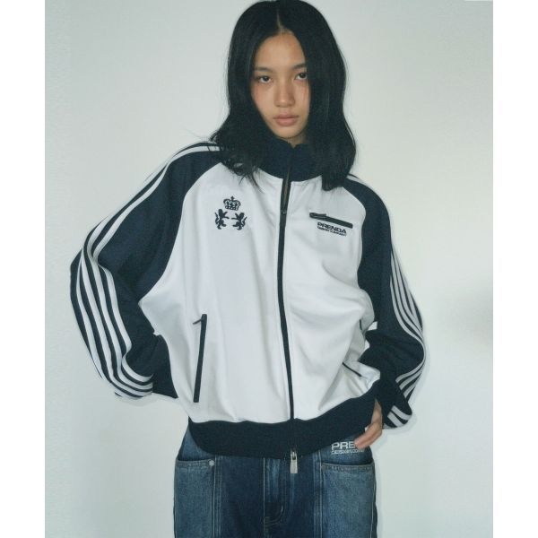 �����������÷�Ʈ ������ PRENDA RAGLAN TRACK JERSEY JACKET LIGHT GRAY NAVY PRTFAWJK10WC4 3045..