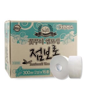 크린센스 슈퍼 꽃무늬 엠보싱 <b>점보</b><b>롤</b> 2겹 300m