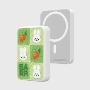 바이인터내셔널 어프어프 CHECKER BOARD CARROT POPO 맥세이프 보조배터리 5000mAh