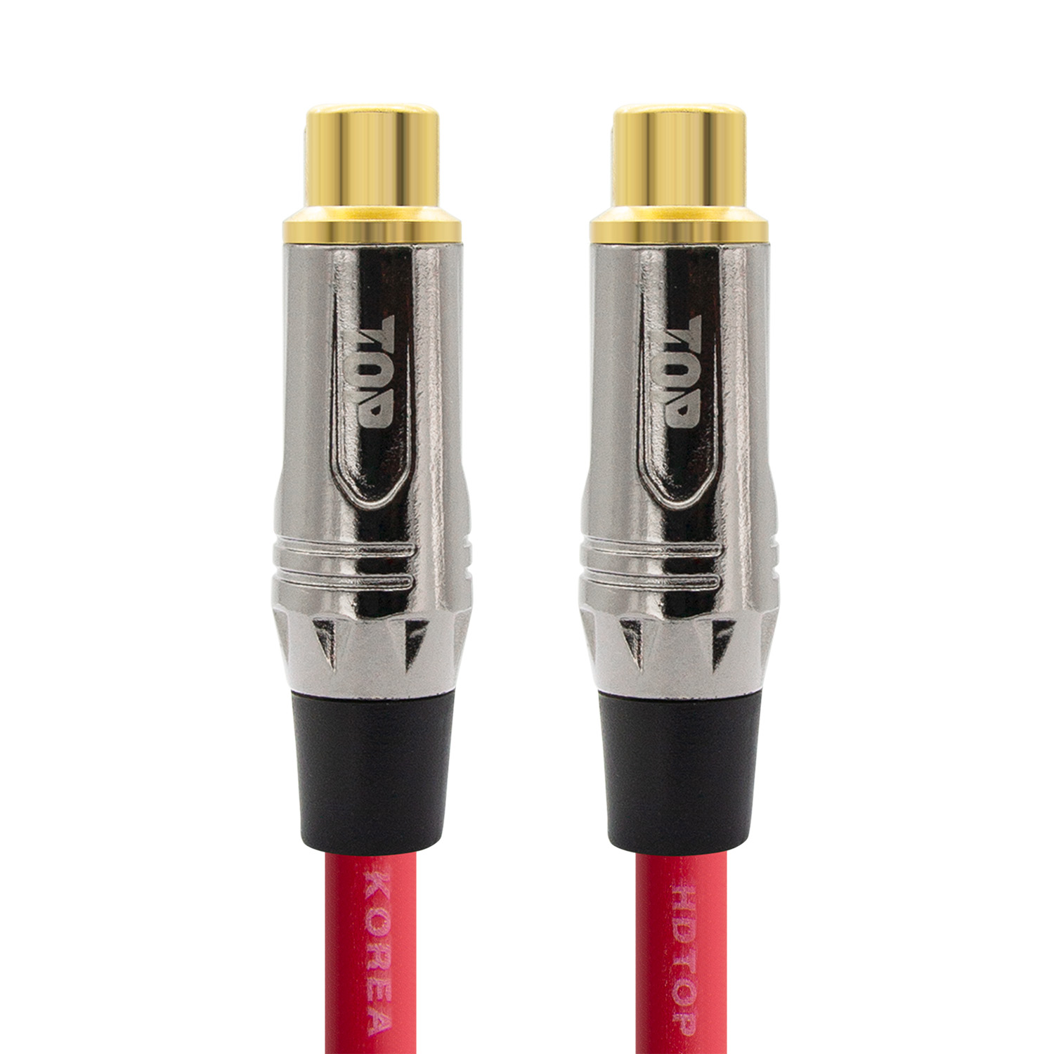 탑라인에이치디 HDTOP 메탈 RCA 암 to 암 연장 케이블 레드 (40m, HT-TP4588)_이미지