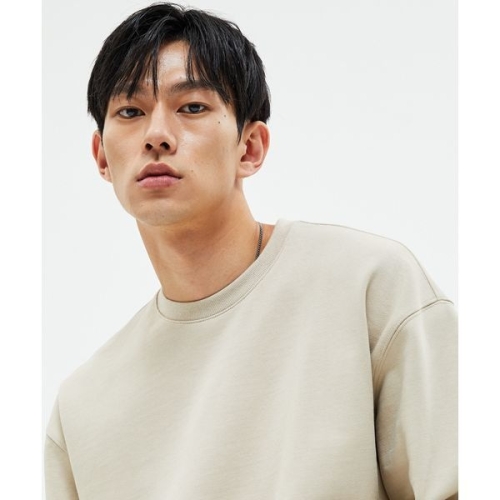 수프 소버먼트 SOVERMENT 950G 솔리드 맨투맨- 베이지- 세미 오버핏 mtm-SO-09 449272
