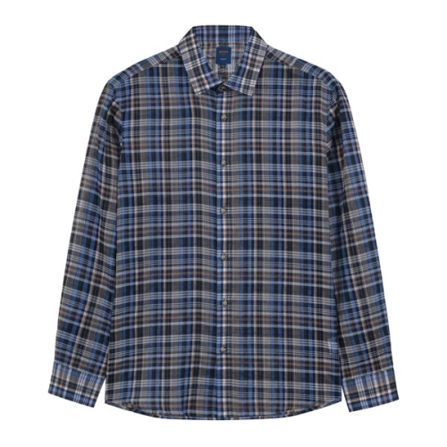 바쏘옴므 린넨 체크 보일 셔츠 WSY1TD11A