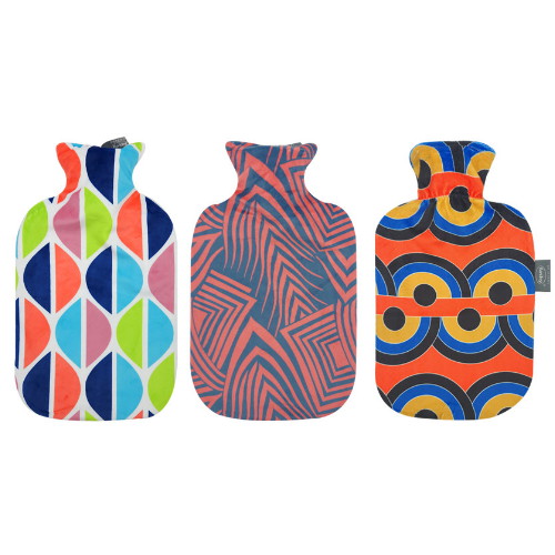 파쉬 패턴디자인 플러쉬커버 보온물주머니 2L_이미지