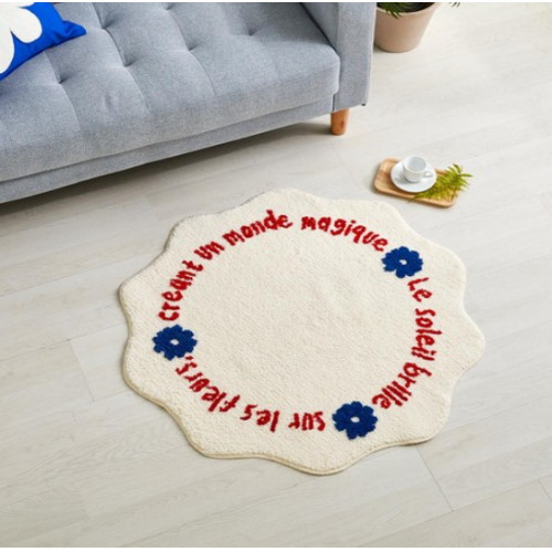 모던하우스 터프팅 레터 웨이브 엣지 원형 러그