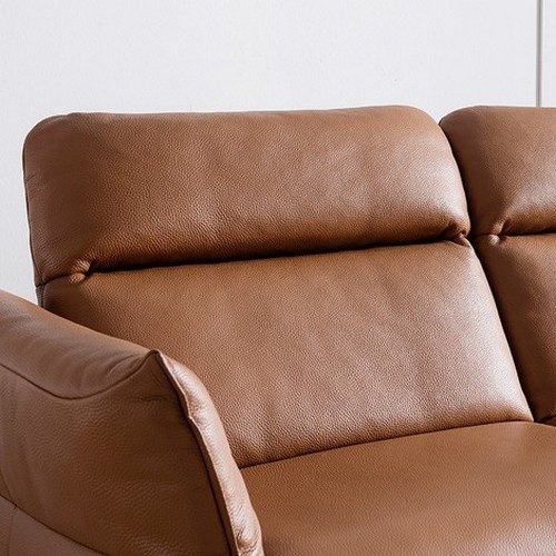 자코모 뉴 글랑슈 기능성 비텔로 슈렁큰 천연통가죽 소파 4인용 (스툴별도)_이미지