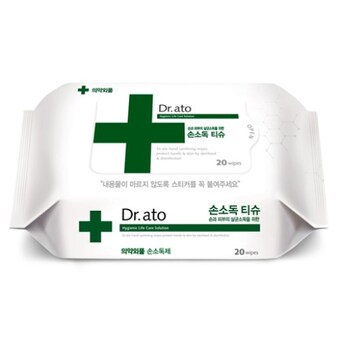 닥터아토 손<b>소독</b> <b>티슈</b> 리필형 20매