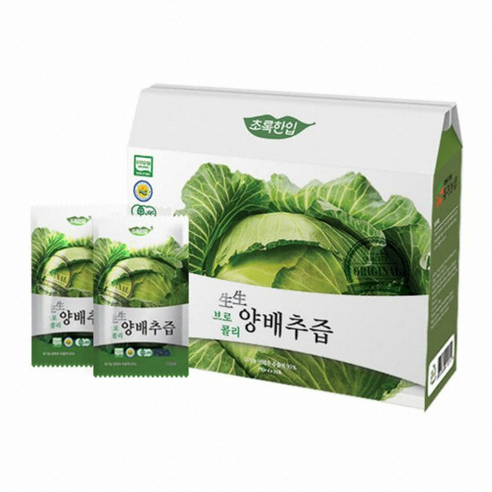 유기농샵 초록한입 생생 브로콜리 양배추즙 110ml 21포이미지입니다. 누르면 해당 게시물로 새창이동합니다.