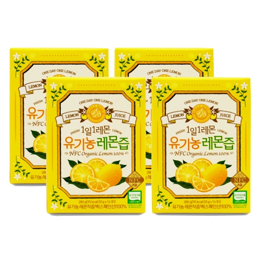 홀푸드코리아 홀베리 1일1레몬 유기농 레몬즙 20g 14포 (4개)_이미지