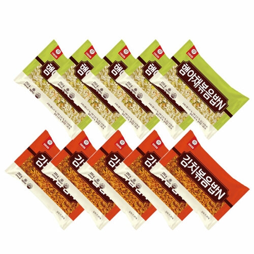 햄야채볶음밥 250g x 5개 + 김치볶음밥 250g x 5개