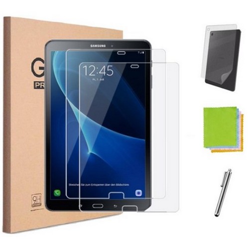 갤럭시탭A 10.1 2019 고강도 9H 강화유리+후면보호필름+터치펜 세트